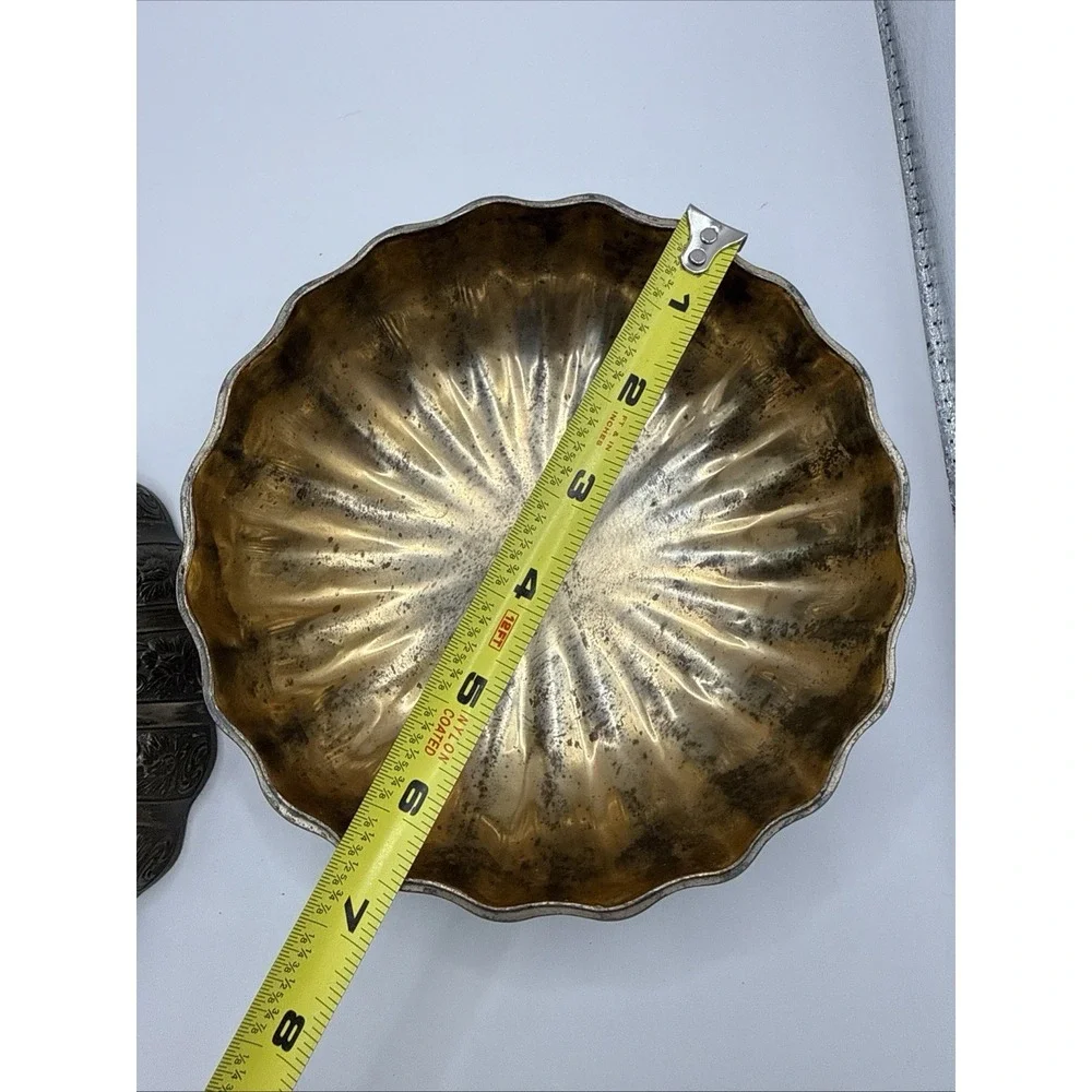 AUTUMN PUMPKIN TRINKET BOX CANDY DISH HIGHLANDS SILVER PLATE NON TARNISH VINTAGE